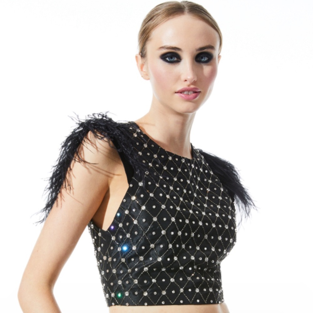 Alice and Olivia embellished top
